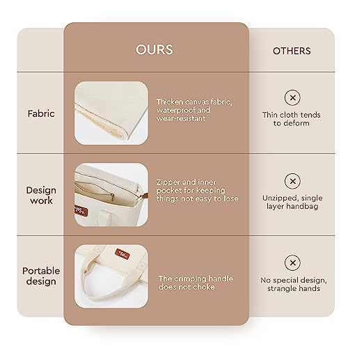 AW BRIDAL Monogram Canvas Tote Bag for Chrismas, Bridal Shower, Retirement, Birthday Gifts for Women Mom Wife Sister Friends4