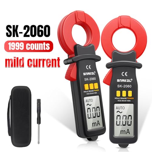 Medidor de pinza amperimétrica digital auto rango de 3 1/2 dígitos, alta precisión, medición de corriente AC con mandíbula de 30mm y funciones de retención de datos y apagado automático para aplicaciones eléctricas y técnicas miniatura 2