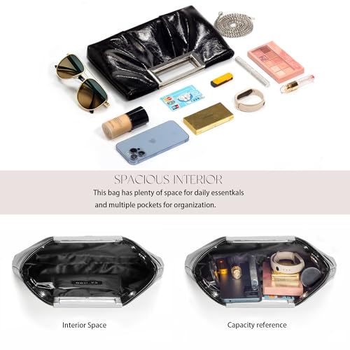 Image of CARIEDO Evening Clutch Bag Bright Color PU Leather Formal Handbag Suitable for Wedding Prom Black Tie Events