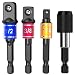 Produktbild Newder-eu Stecknuss-Adapter und magnetischer Schnellwechsel-Bithalter, 4-teiliges Set, 1/4-Zoll-Sechskantadapter auf 1/4", 3/8", 1/2" Stecknuss Adapter Steckschlüssel Schraubenschlüssel Nuss Set