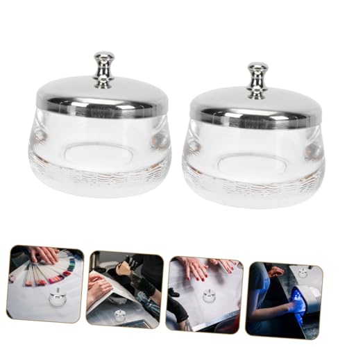 Vasos de vidrio para removedor de esmalte de uñas 2pcs miniatura 6