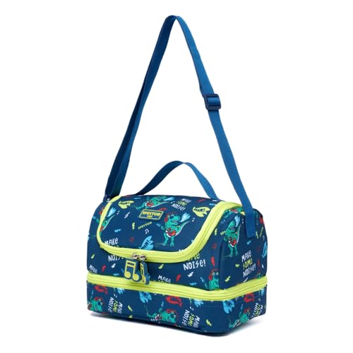 Kit Mochila De Rodinhas Estojo Lancheira Infantil Escolar (Azul)