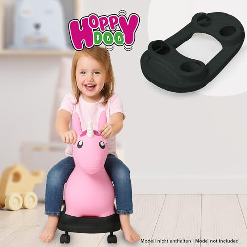 JAMARA 460332 H&uuml;pftier Mobil Board 2in1 - Spielzeug Zubeh&ouml;r f&uuml;r H&uuml;pfpspielzeug, Geschenkidee f&uuml;r Jungen und M&auml;dchen, Roll- oder Schaukelfunktion, Bouncy Animals, schwarz
