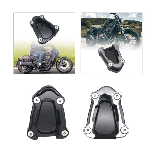 Support latéral moto extension de béquille et plaque protection modification - 4