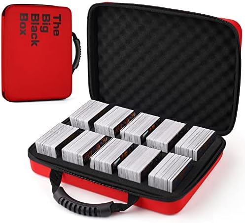 1200-2200 Card Game Case for Cards Against Humanity Game,Collectible Trading Card Storage Holder Compatible with Pokemon Cards, Sports Card and Baseball Cards,Playing Card Travel Carrying Case Fit All Other Card Games Expansions (Red)