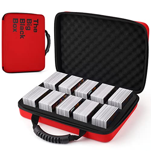 1200-2200 Card Game Case For Cards Against Humanity Game,Collectible Trading Card Storage Holder Compatible With Pokemon Cards, Sports Card And Baseball Cards,Playing Card Travel Carrying Case Fit All Other Card Games Expansions (Red) #TOP1