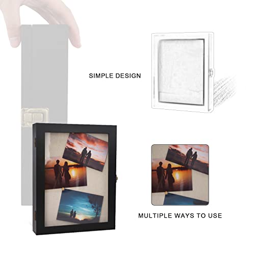 Bhealthlife 11X14 Shadow Box Frame Display Case With Cotton Back Memorabilia Photo Picture Ticket Flower Medal Badge Black Finish Holder #TOP5