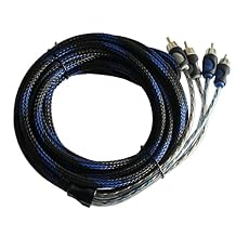 Rock Direct RCA Stereo Cable Twisted Pair with Noise Reduction Nylon-Braided RCA Cable 2 Chanel 2 Male to 2 Male 99.99% Tinned Copper 14ft