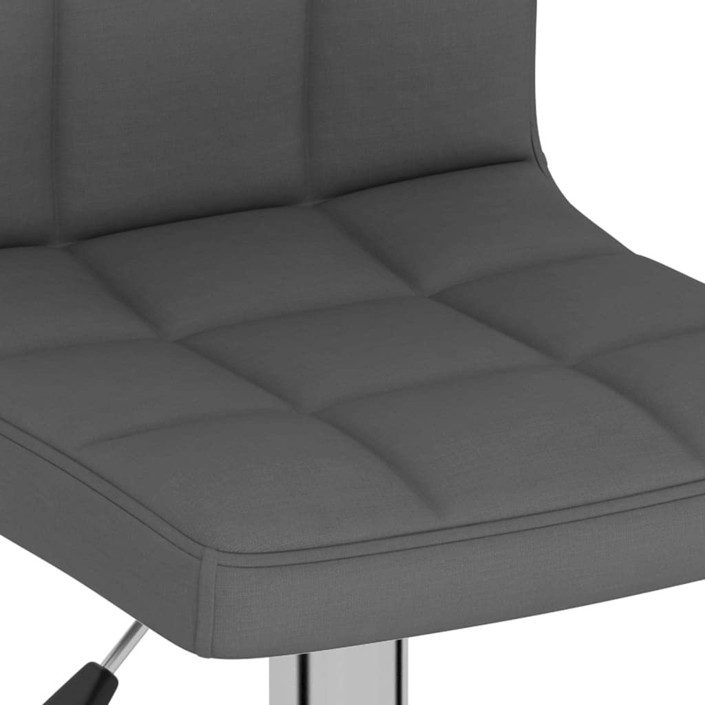 Fengshui Stołek barowy 2 szt. ciemnoszary materiał stal chromowana