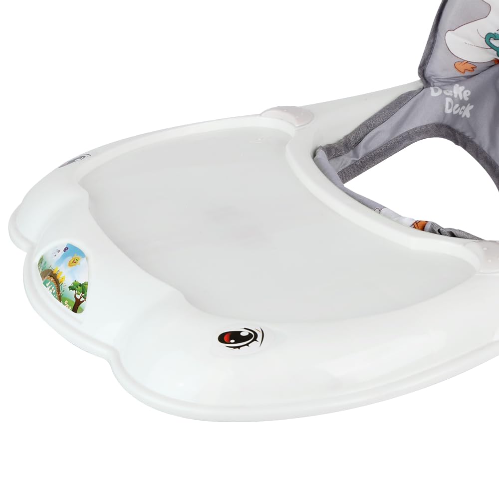 OHMG Trotteur Babywalker 5 en 1 Chariot d'éveil et de marche Trotteur,Fonction basculante Transat avec roulettes,Lumière,Musique,Aire de jeu Table à manger Trotteur Pliable