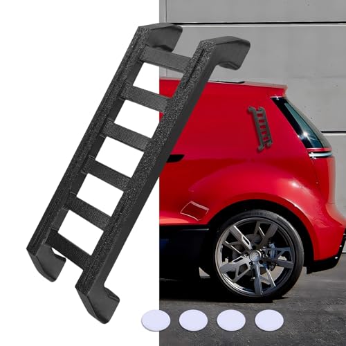 Image of 2024 Premium Widdle Wadder: 8 Inch Strongest Widdle Wader Magnet Car Decals Little Ladder Emblem Cool for Trucks SUV Car Badge Tailgate Front Emblem (Pure Black)