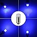 YOOSEN Ceramics Interior/Exterior LED Light Super Stable and Bright Bulb Bayonet BA9 BA9S 53 57 1895 64111 T4W Size Deep Blue Color