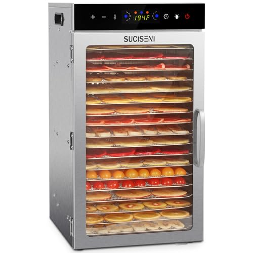 Food Dehydrator Machine 18 Stainless Steel Trays 1000W Commercial Food