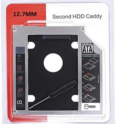 HDD Caddy for 12.7mm Universal 2nd Bay SATA Hard Drive Caddy for CD DVD-ROM Drive Slot (for SSD and HDD) (B0D3WCM28L) Amazon Price History, Amazon Price Tracker