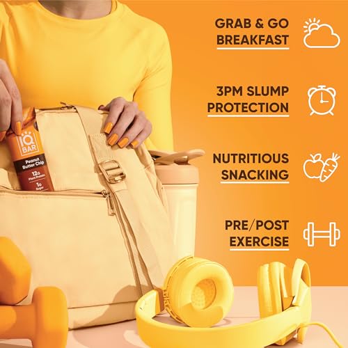 IQ BAR Brain and Body Plant Protein - Chocolate Lovers Variety - 36 Count, Low Carb, High Fiber, Gluten Free, Vegan Snacks - Low Sugar Keto