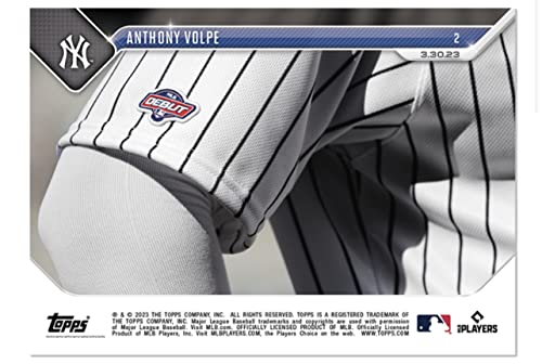 2023 Topps Now Anthony Volpe #2 -Rc Rookie Yankees Top Prospect Makes His Big League Debut On Opening Day- 3/30/23 - Baseball Trading Card- New York Yankees. Card Shipped In Protective Screwdown Holder. #TOP1
