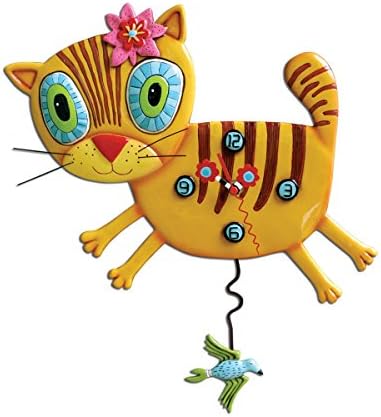 Enesco Kimi P1076 Cat Clock Resin 38 cm