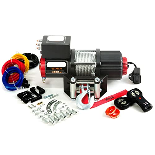 Winche eléctrico DOLUNTO 12V 4500lb resistente ATV remolque