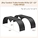 2Pcs Tandem Trailer Fender Double Axle,9.1