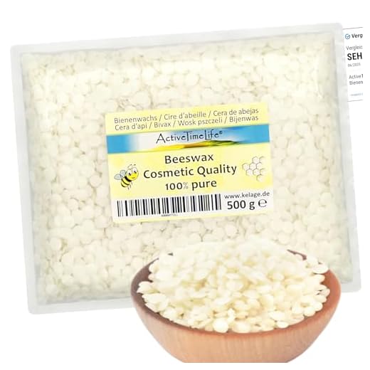 ActiveTimeLife® Bienenwachs Pastillen Bio weiß | Premium | 500 g ideal für Kosmetik Kerzen Cremes Salben Seifen Wachstücher