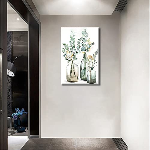 Home Decor Vase Art Wall Art Posters and Prints 1 Pieces Merlin Jar Pictures House Decor Floral Plant Posters and Prints Print on Canvas Framed Ready to Hang (16" Wx24 H) - Image 4