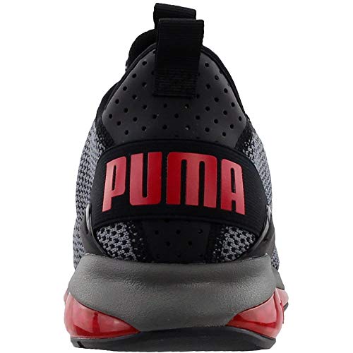 PUMA Puma Men's Cell Descend Sneaker, Black-Ribbon red Aged Silver, 10