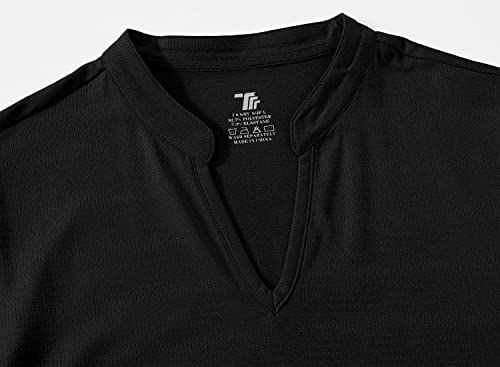 Image of Gopune Women's V Neck Golf Polo Shirts Collarless Short Sleeve Lightweight Quick Dry Tennis Running T-Shirts