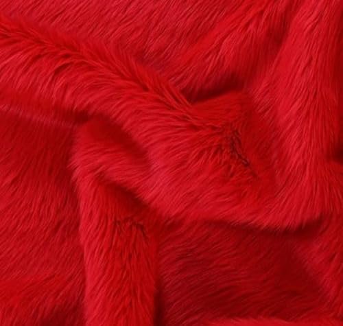 Image of VRB Dec 3 Mtr 60inch Fur White Cloth for Decoration,Baby Photoshoot Props Cloth for Decoration,Parties,Costumes, Gift Packing,Party Decor,Backdrop for Wedding mandap,Pooja (Red, 3Mtr)