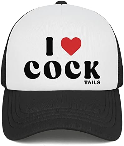 I Love Cocktail Hat I Heart Cocktail Hat Funny Trucker Hat Funny Gag Gifts for Men Women White Elephant Gifts Baseball Cap