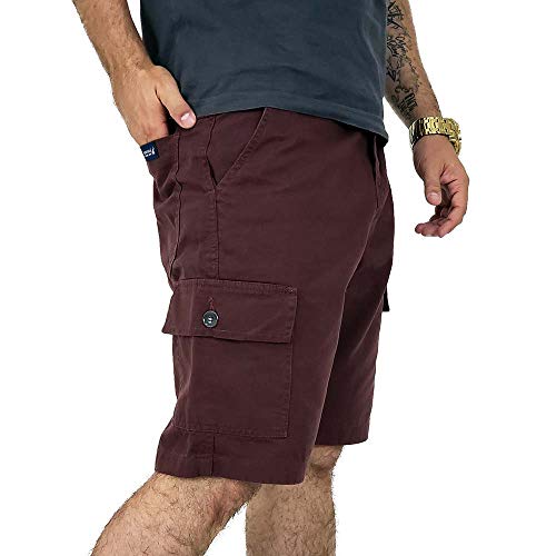 Bermuda Cargo Masculina Sarja Vinho Bamborra Tamanho:42