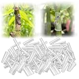 Silicone Grafting Sleeves for Fruit Trees, 3-7.5mm Gardening Special Grafting Sleeves Tubes, Garden Grafting Tape for Fruit Trees, Tree Plant Tape, Plants Repair Tapes for Floral Tree (50PCS)