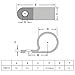 Hicarer 50 Pack R-Type Cable Clip Wire Clamp, Nylon Screw Mounting Cord Fastener Clips with 50 Pack Screws for Wire Management (White,1/2 Inch)