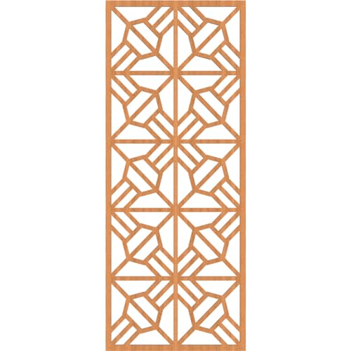 Image of 17 3 /8 inchW x 44 3 /8 inchH x 3 /8 inchT Auburn Decorative Fretwork Wood Wall Panels, Cherry