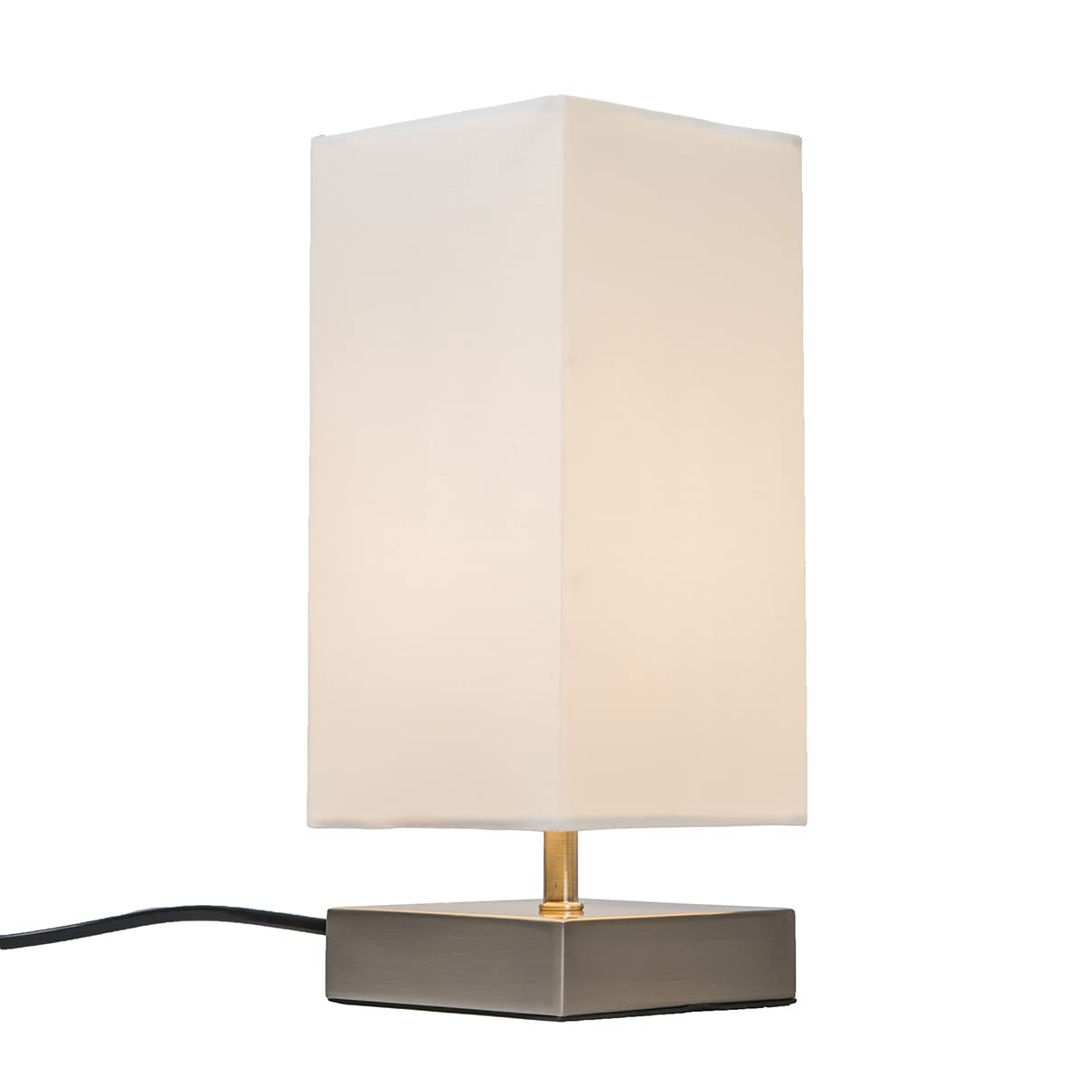 Qazqa Milo 2 Nachttischlampe – Moderne Tischleuchte In Schwarz Mit Stahlfuß, Dimmbar, E14, Für Schlafzimmer & Wohnzimmer