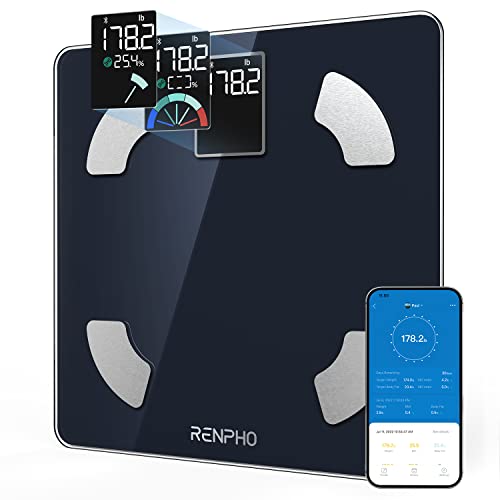 RENPHO Bilancia Pesapersone, Bilancia Impedenziometrica con Grande Display VA, Bilancia Digitale da Bagno Intelligente Bluetooth BMI, 13 Analizzatori Della Composizione Corporea