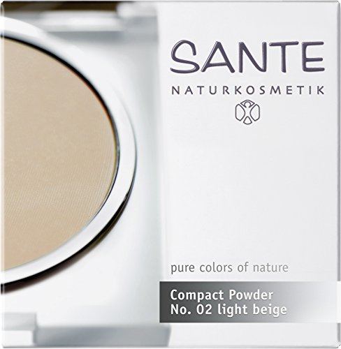 Preisvergleich Produktbild SANTE Naturkosmetik Compact Powder Nr.02 Sand, Mittlerer Hautton, Perfektes Finish durch Mineralpigmente, Sanft mattierter Teint, 9 g