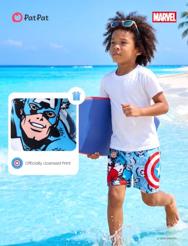 Image of Disney Stitch Spiderman Star Wars Cars Toy Story Mickey Boy Swim Trunks UPF50+Swim Shorts Compression Liner & Quick-Dry 6M-9Y