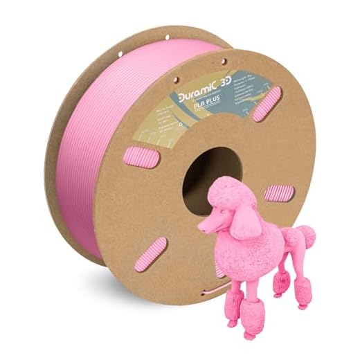 DURAMIC 3D PLA+ Filament 1.75mm 1Kg Pink, PLA Plus Filament 1Kg Spool(2.2lbs) Tougher and Stronger, Dimensional Accuracy Probability +/- 0.02mm