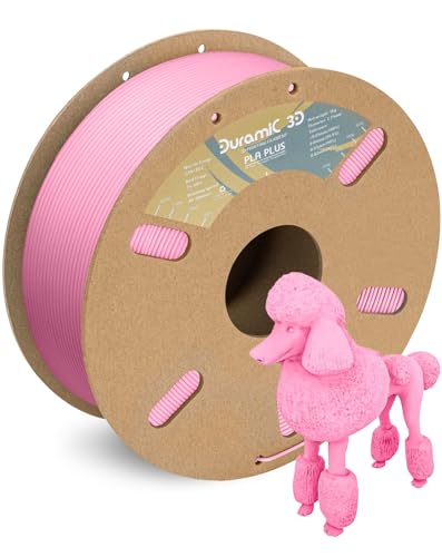 Image of DURAMIC 3D PLA+ Printer Filament 1.75mm PLA Plus Neatly 2Kg Spool(2.2lbs) | PLA Pro Tougher and Stronger, Dimensional Accuracy Probability + /- 0.02mm Pink