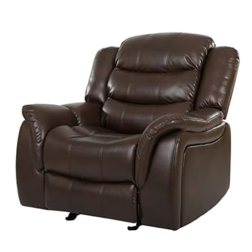 CHRISTOPHER KNIGHT HOME Merit Faux Leather Glider Recliner Club Chair, Dark Brown