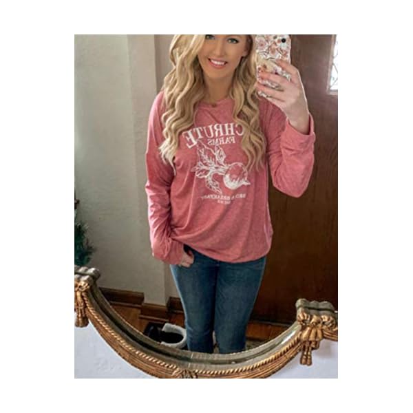 OUNAR-Women-Schrute-Farms-Shirt-Cute-The-Office-Graphic-T-Shirt-Sweatshirt-with-Pocket OUNAR Women Schrute Farms Shirt Cute The Office Graphic T-Shirt Sweatshirt with Pocket