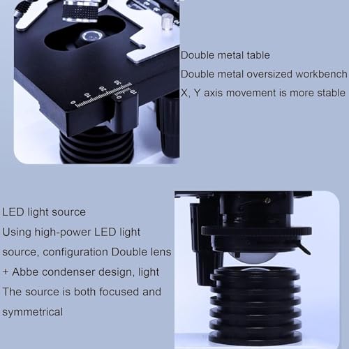 Microscópio composto trinocular 4000X, com ocular eletrônico de 5 milhões de pixels/30 × espécimes,