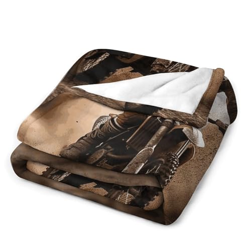 Couverture lit flanelle douce motif plaid canapé confortable 152x203 - 4