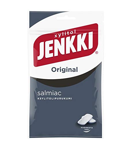 Cloetta Jenkki Xylitol Salmiac Chewing gum 16 Pack of 100g