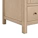Alaterre Furniture Lucca Bathroom Vanity - Freestanding Cabinet Without Sink - 48 Inch Wood Bathroom Vanity with Large Bottom Drawer, 3 Small Drawers, and Soft-Close Doors (Natural)