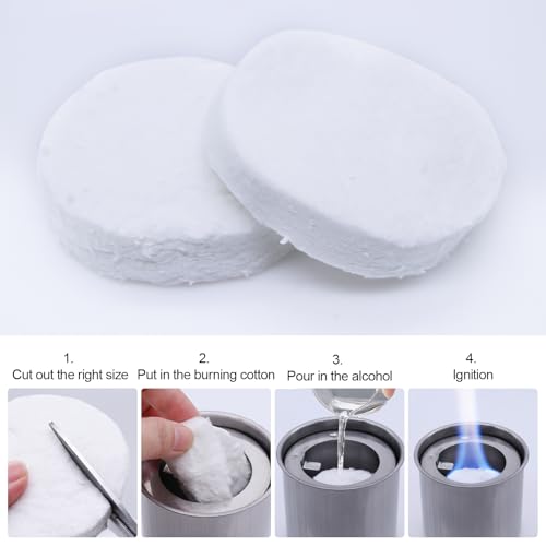 TETEWEVER 12 Stück Keramikwolle für Bioethanol 8,6×2,5cm Keramikwolle Rund Hitzebeständig Keramikschwamm für Bioethanol Kamin