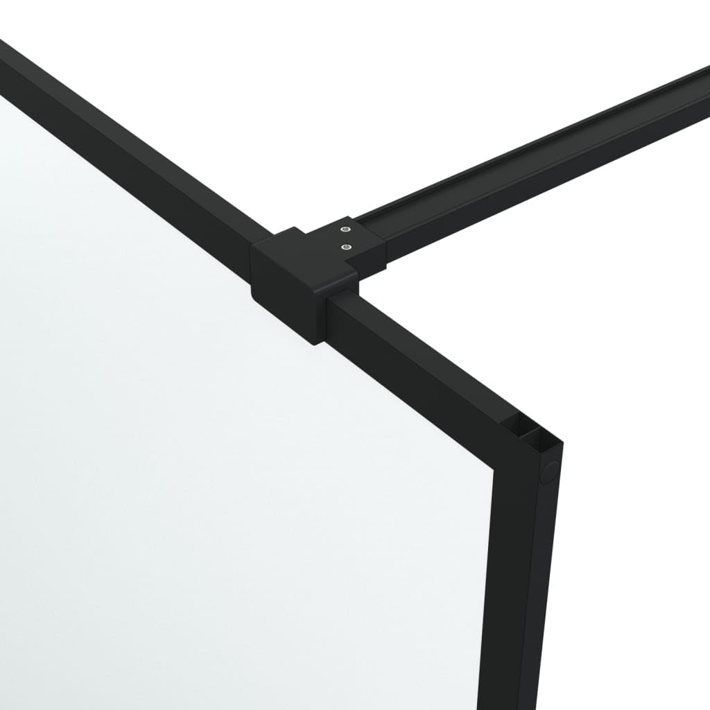 Mampara de Ducha Vidrio ESG Esmerilado Negro 90x195 cm, Mampara Bañera, Mampara Baño Ducha, Cabina De Ducha, Mampara Baño 152111