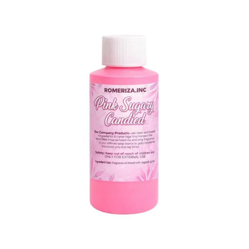 Pink Sugary Candied Natural Fragrance Body Oil - Luxury Scented Body Oil Perfume- Womens Scented Oil - Long Lasting Perfume - Uncut Fragrance Oil in Plastic Bottle 1 Fl Oz (Pack of 1)