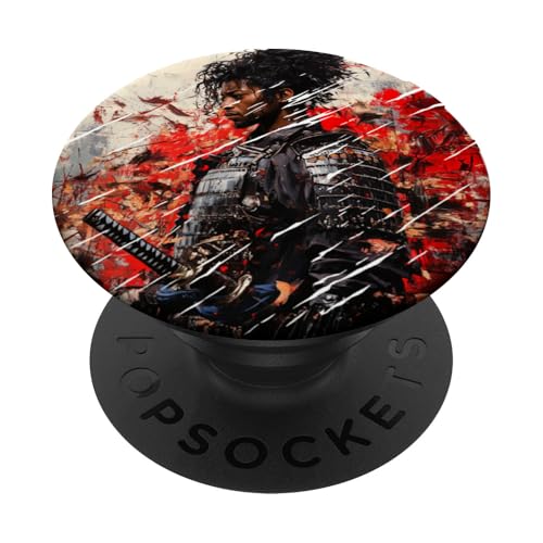 Yasuke Afro Samouraï Sept vertus du code Bushido PopSockets PopGrip Adhésif Yasuke Afro Samouraï Sept vertus du code Bushido PopSockets PopGrip Adhésif