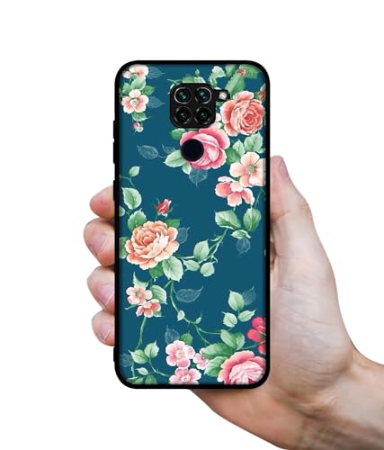 Image of Vintage Floral Design Premium 2D Printed Metal Back Case Cover for Mi Redmi Note 9 4G